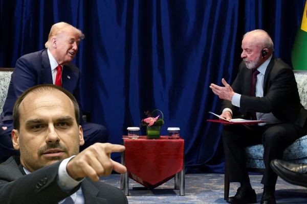 Eduardo Bolsonaro se manifesta sobre reunião entre Lula e Trump