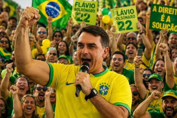 É NESTE SÁBADO: Flávio Bolsonaro convoca apoiadores para lançamento de sua campanha para presidente em 2026