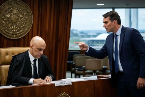 Flávio Bolsonaro se pronuncia sobre imagens de Alexandre de Moraes em jato de Daniel Vorcaro